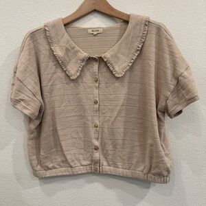 Madewell Ruffle Colored Crop Top